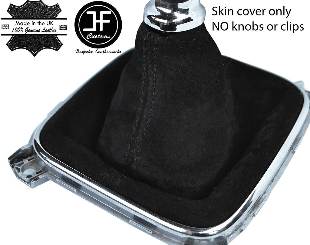 BLACK STITCHING REAL SUEDE GEAR GAITER FOR KIA CEE'D CEED 2013-2018 CUSTOM NEW