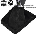 BLACK STITCH REAL SUEDE MANUAL GEAR GAITER FITS SKODA SUPERB 2015-2018