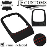RED STITCH LEATHER GEAR TRIM + SURROUND COVERS + FRAMES FOR FORD MONDEO 07-10