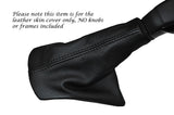 BLACK STITCHING LEATHER MANUAL GEAR GAITER FITS PEUGEOT 208 2012-2015 CUSTOM NEW