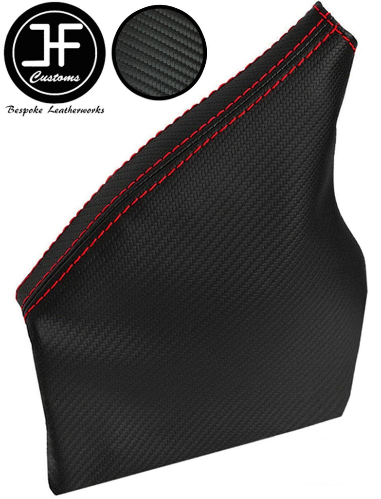 RED STITCH CARBON VINYL HANDBRAKE GAITER FOR TOYOTA JZX 100 CHASER 96-00
