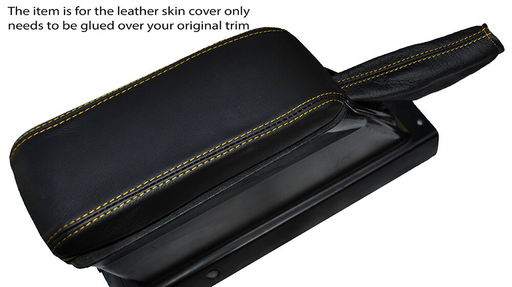 YELLOW STITCH ARMREST SKIN COVER & HANBRAKE GAITER FITS FORD CORTINA MK3 EARLY