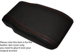 RED STITCH ARMREST LID LEATHER SKIN COVER FITS MERCEDES S CLASS W140 91-98
