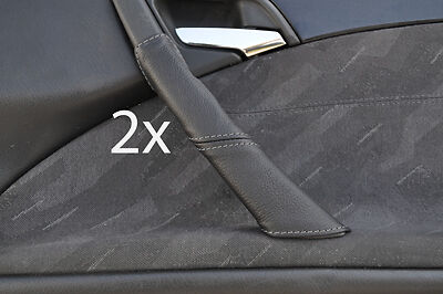 grey stitch FITS MERCEDES E CLASS W210 95-02  2X DOOR HANDLE LEATHER COVERS