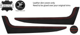 RED  STITCH 2X DOOR POCKET TRIM LEATHER COVERS FITS SMART ROADSTER 452 03-05