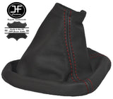 RED STITCH DARK GREY LEATHER GEAR GAITER FITS VAUXHALL OPEL ASTRA H MK5 04-09