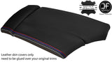 BLACK TOP GRAIN LEATHER TRI STITCH SLIDING ARMREST COVER FOR BMW 5 E60 E61 03-11