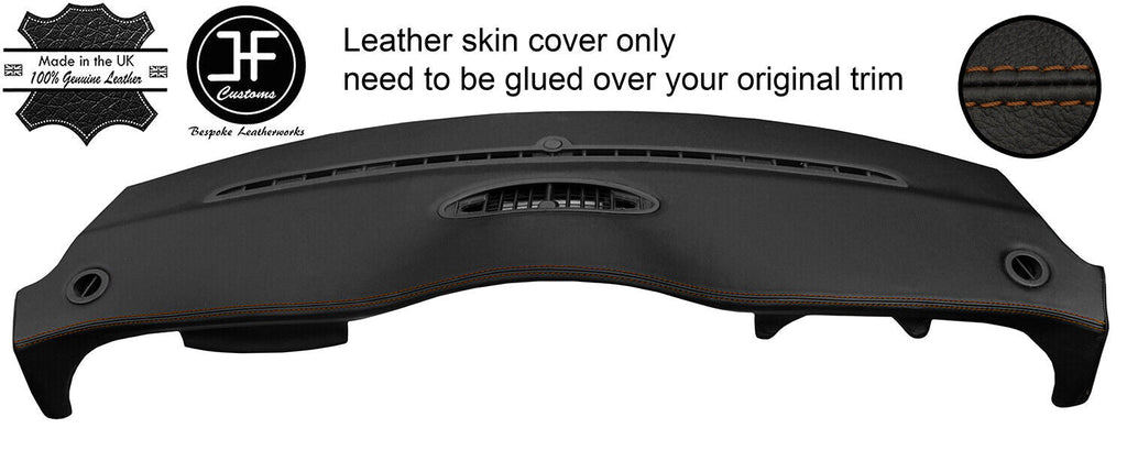 BROWN STITCH TOP DASH LEATHER COVER FOR BMW MINI R50 R52 R53 04-06 FACELIFT