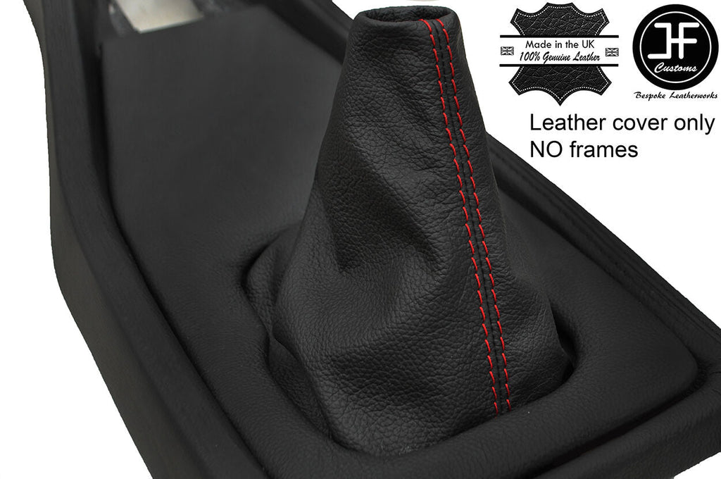 RED STITCH TOP GRAIN REAL LEATHER GEAR GAITER COVERS FITS TRIUMPH TR6 TR7 TR8