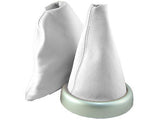 FITS MINI COOPER BMW GEAR HANDBRAKE GAITER WHITE LEATHER CUSTOM NEW MADE IN UK