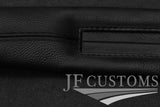 BLACK STITCH LEATHER 2X CAR KEY HOLDER PROTECTOR  FITS JAGUAR X TYPE 01-09
