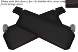 RED STITCH 2X SUN VISORS LEATHER SKIN COVERS FITS VW VOLKSWAGEN CADDY 95-03