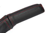 RED STITCH HANDBRAKE HANDLE LEATHER SKIN COVER FITS VAUXHALL OPEL TIGRA 04-09