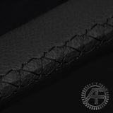 FOR PORSCHE BOXSTER 996 986 97-04 BLACK CROSS STITCH LEATHER 2X SUN VISOR COVERS