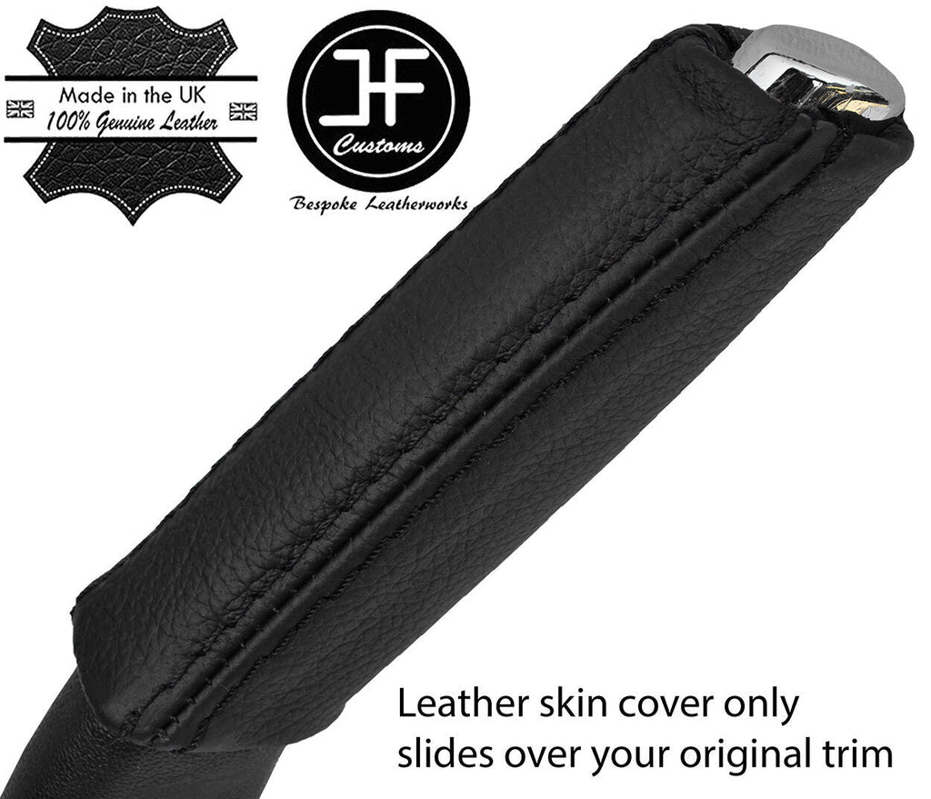 BLACK & BLACK LEATHER HANDBRAKE HANDLE COVER FOR MERCEDES A CLASS W169 04-12