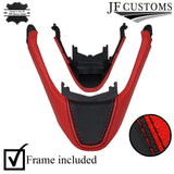 FOR MAZDA 6 MK2 08-12 RED & BLACK LEATHER COVERED STEERING WHEEL TRIM + FRAME