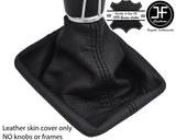 BLACK STITCH TOP GRAIN LEATHER GEAR GAITER FITS VW GOLF SV SPORTSVAN 2014-2018