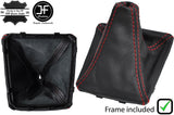 RED STITCH LEATHER GEAR GAITER + PLASTIC FRAME FOR MERCEDES GLA CLASS 14-18