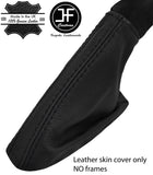BLACK & BLACK STRIPE REAL LEATHER HANDBRAKE GAITER FITS VOLVO S40 V50 MK2 04-07