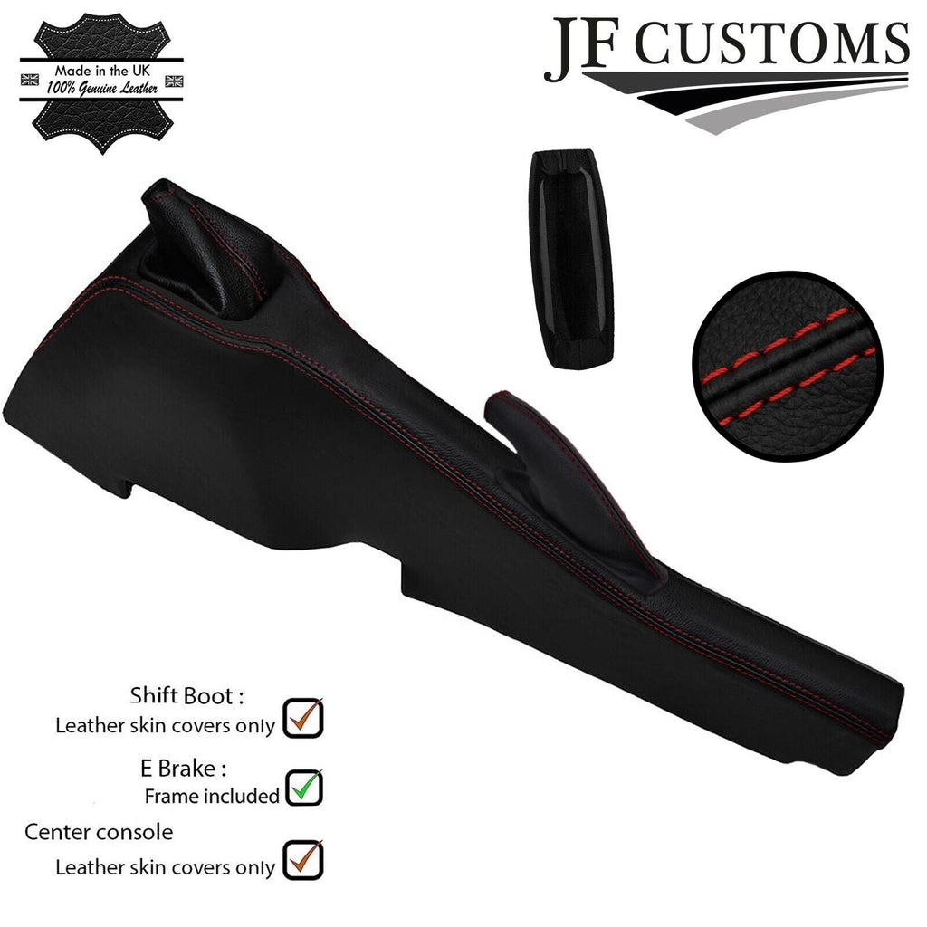 D RED STITCH LEATHER GAITER SET+FRAME+CONSOLE TUNNEL COVERS FOR VAUXHALL VX220