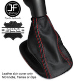 RED STITCH TOP GRAIN REAL LEATHER GEAR GAITER FOR VAUXHALL OPEL CORSA D 06-14