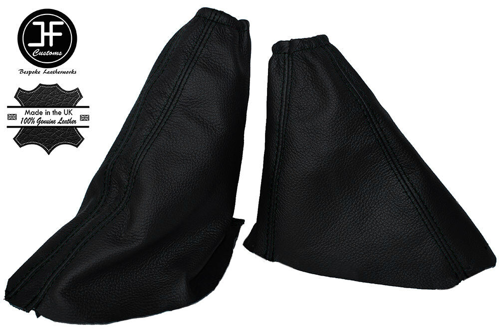 BLACK STITCHING LEATHER GEAR & HANDBRAKE GAITER FITS FORD FIESTA MK5 1995-2002