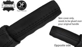 BLACK STITCH HANDBRAKE HANDLE REAL LEATHER COVER FOR CORVETTE C5 1997-2004