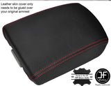 RED STITCHING REAL LEATHER ARMREST LID COVER FITS HYUNDAI SONATA 2006-2010