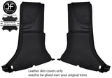 BLACK STITCH 2X FULL LOWER B PILLAR NAPPA LEATHER COVER FOR TESLA MODEL S 12-16