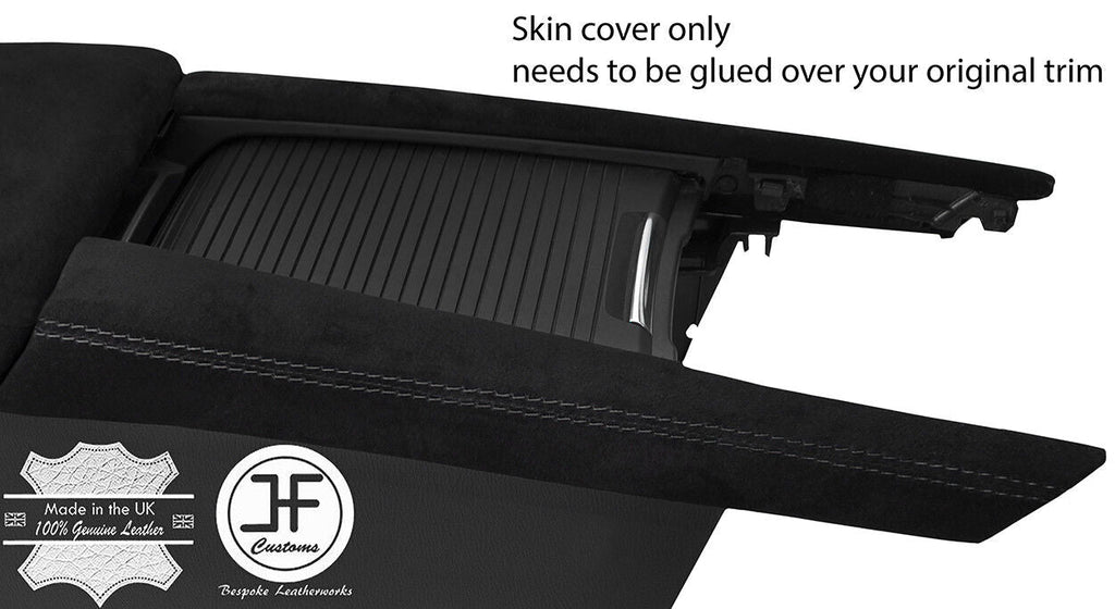 BLACK STITCHING 2X CENTER CONSOLE SIDE TRIM SUEDE COVERS FITS MAZDA 6 2015-2018