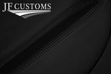 BLACK STITCH LTHR 2X REAR DOOR TRIM COVERS FOR FIAT PUNTO GRANDE EVO 5DR 09-15