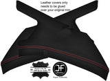RED STITCH 2X REAR C PILLAR LEATHER COVERS FITS CITROEN SAXO 96-04 3 DOOR
