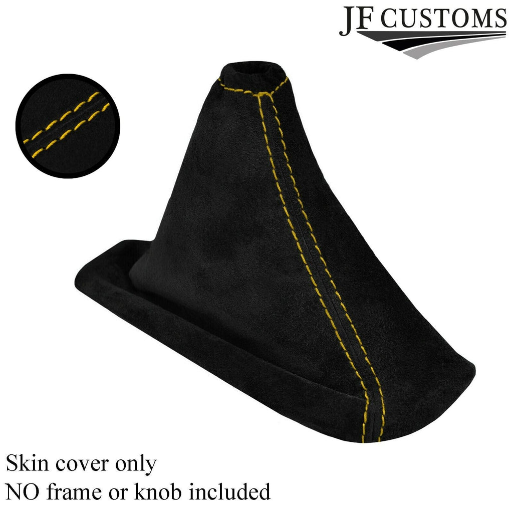YELLOW STITCHING REAL SUEDE HANDBRAKE GAITER FITS RENAULT MEGANE COUPE MK3 08-16