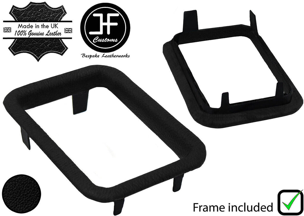 BLACK LEATHER AUTOMATIC GEAR TRIM SURROUND PLASTIC FRAME FOR MERCEDES SL R129