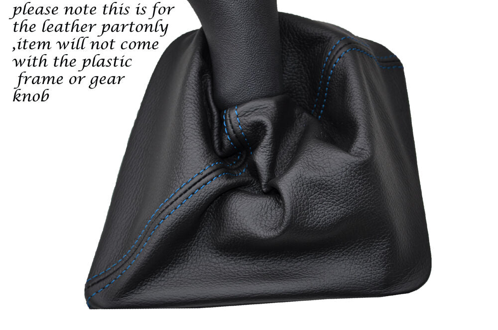 BLUE STITCH LEATHER MANUAL GEAR GAITER FITS RENAULT KANGOO 2 MK2 2008-2014