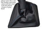 BLUE STITCH LEATHER MANUAL GEAR GAITER FITS RENAULT KANGOO 2 MK2 2008-2014