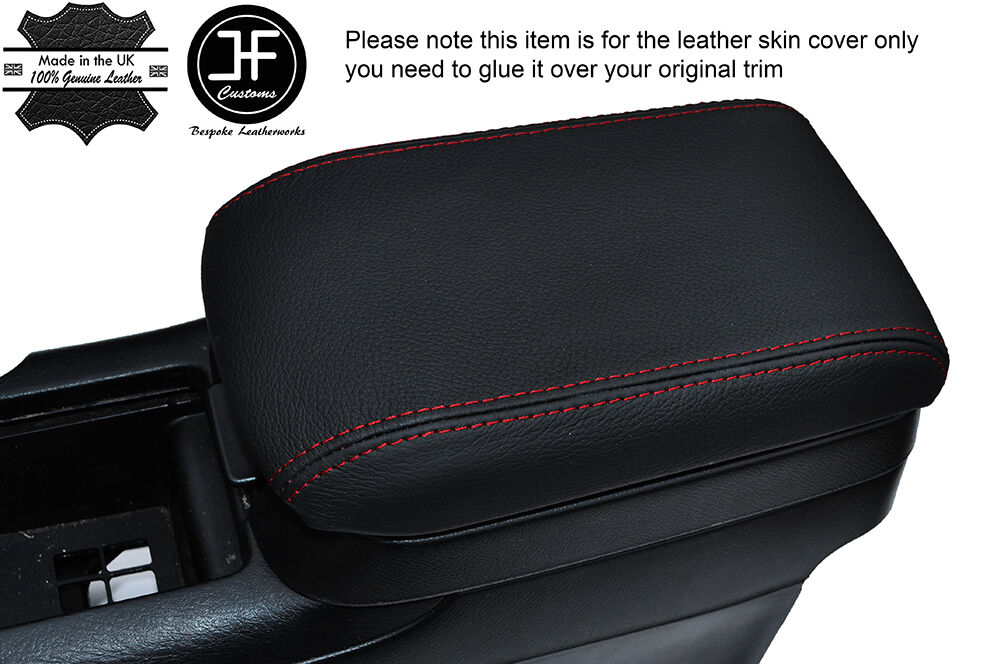 RED STITCH LEATHER ARMREST COVER FITS HONDA PRELUDE MK5 GENERATION 5 97-01