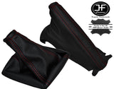 RED STITCH LEATHER GEAR HANDBRAKE GAITER FITS OPEL VAUXHALL CORSA D 06-14
