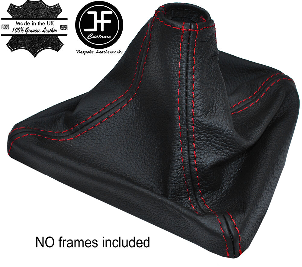 RED STITCHING MANUAL LEATHER GEAR GAITER FITS BMW 5 SERIES F10 F11 2010-2016