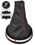 PINK STITCH LEATHER REPLACEMENT GEAR GAITER FITS FORD FIESTA MK6 FUSION 02-08