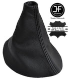 BLACK STITCHING MANUAL REAL LEATHER GEAR GAITER FITS VW CADDY MAXI 2003-2010
