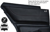 BLACK STITCH 2X REAR DOOR LEATHER COVERS FITS MERCEDES C CLASS CL W203 COUPE