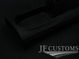 BLACK STITCH LEATHER HANDBRAKE SURROUND TRIM COVER FOR FORD FIESTA MK6 02-08