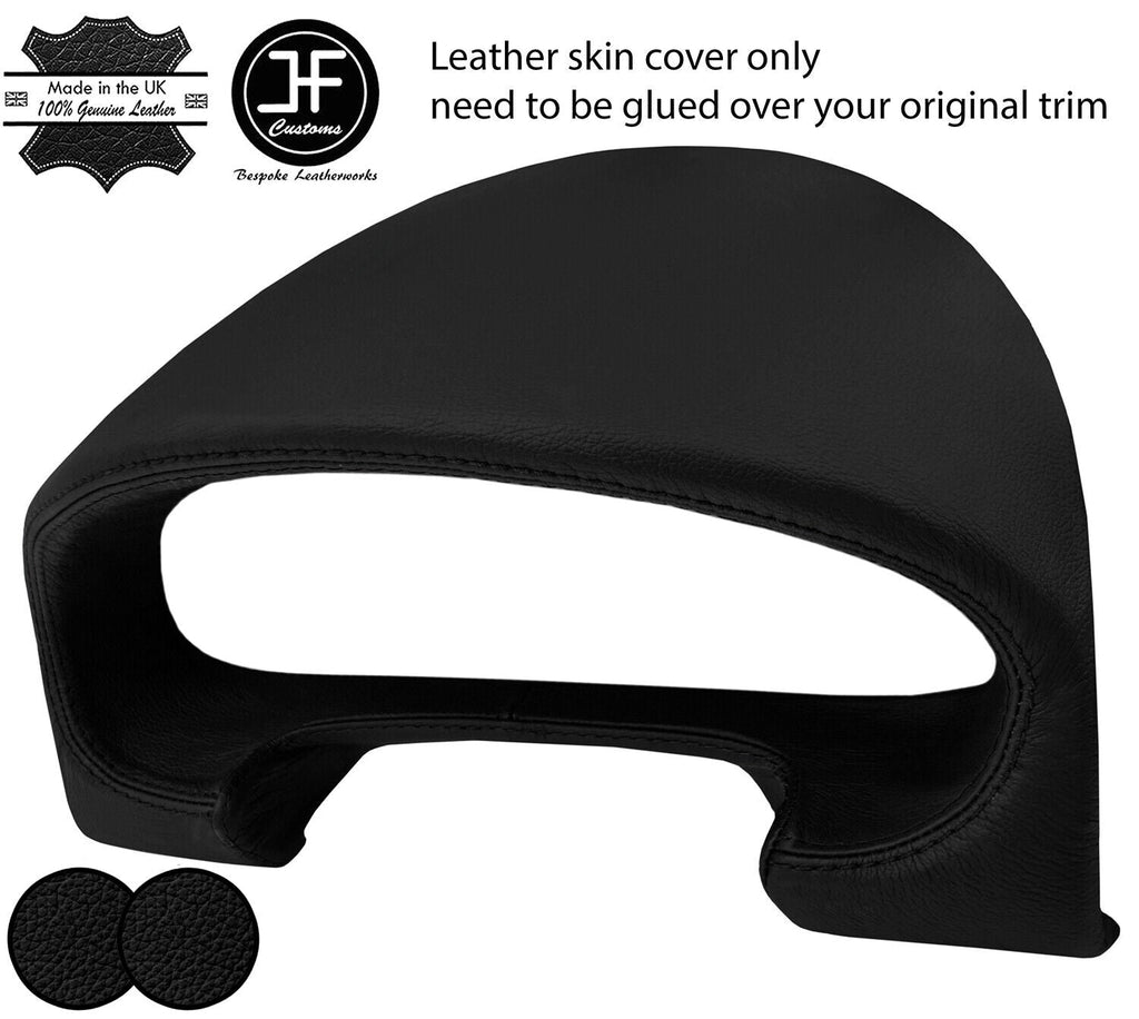 BLACK BLACK SPEEDO GAUGE HOOD TOP GRAIN LEATHER COVER FITS MAZDA MX5 MK2 98-05