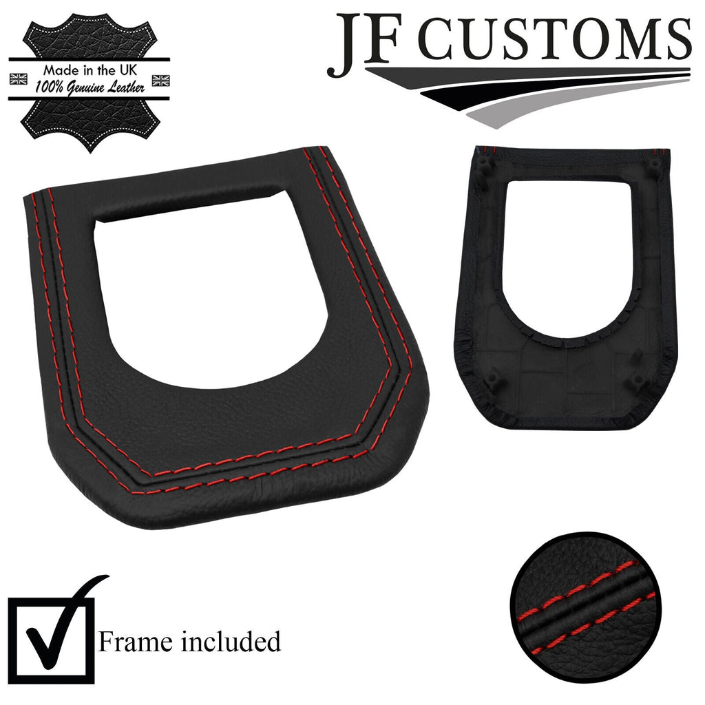 D RED STITCH AUTO GEAR BEZEL TRIM COVER+FRAME FOR LAND ROVER DISCOVERY 4 09-16