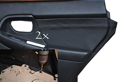 FITS SUBARU IMPREZA 01-04 REAR 2X DOOR INSERTS COVER BLACK CUSTOM NEW MADE IN UK