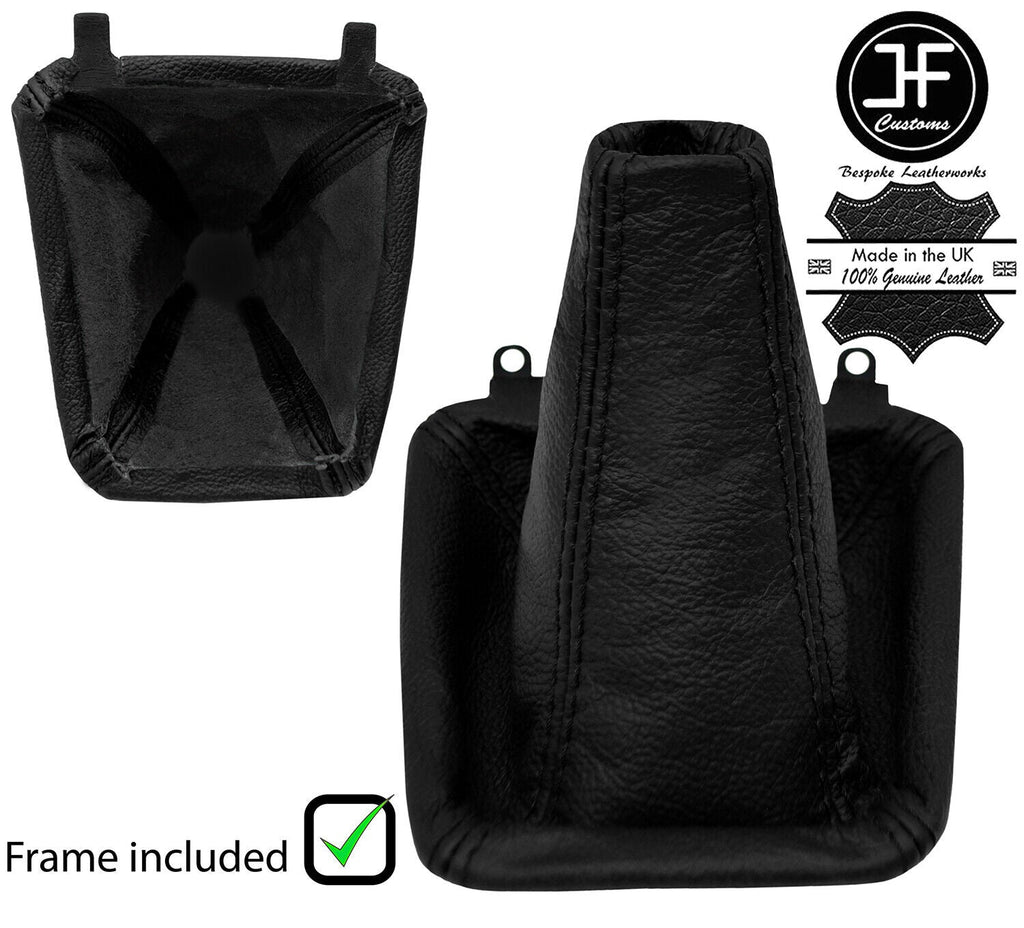 BLACK LEATHER MANUAL GEAR GAITER+PLASTIC FRAME FOR TOYOTA SUPRA MK3 86-93