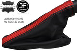 BLACK & RED STRIPE LEATHER HANDBRAKE GAITER FOR VAUXHALL OPEL ASTRA K MK7 16+