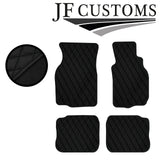 BLACK DIAMOND STITCH VINYL 4X TAILORED FLOOR CARPETS FOR MITSUBISHI EVO 4 5 6