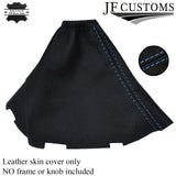 BLUE STITCH FITS TOYOTA AURIS REAL LEATHER MANUAL GEAR GAITER 2007-2011